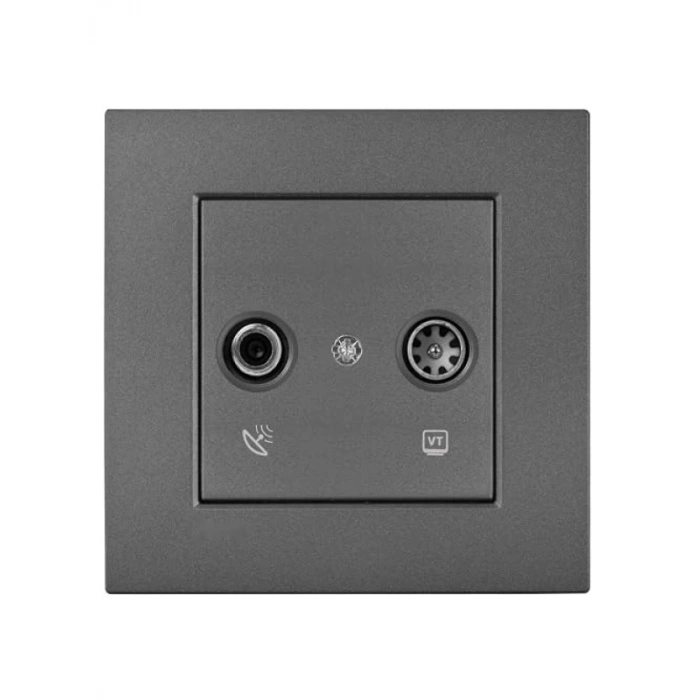 Füme Renkli Sonlu TV-SAT Priz