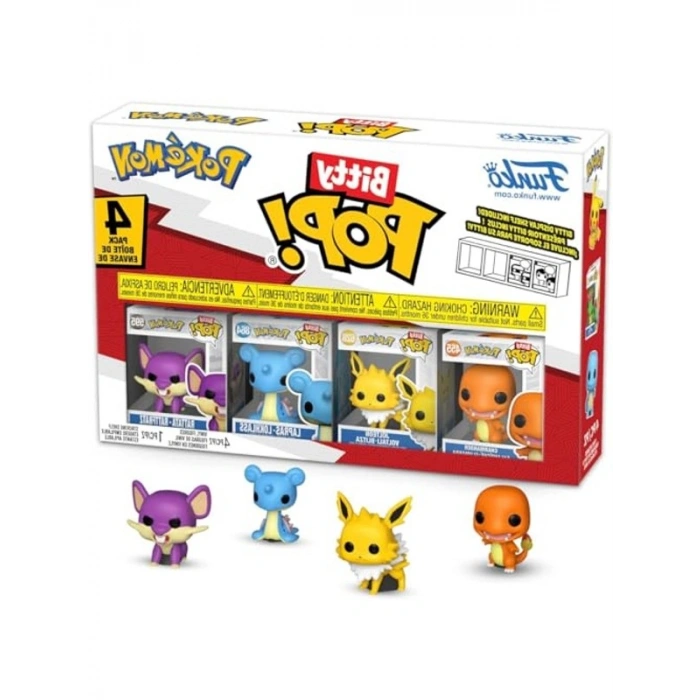 Funko Bitty POP: Pokemon- Charmander 4lü Paket, Oyuncak Figür