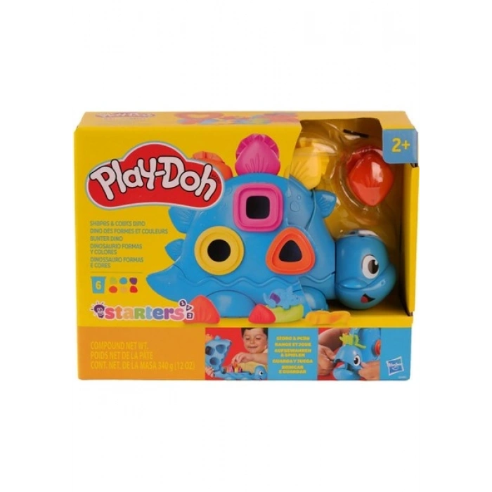 G0491 Play-Doh Şekiller ve Renkler Dino Oyun Seti +3 Yaş