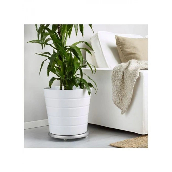 Galvanizli 31 cm Tekerlekli Saksı Altı, Pratik Kullanım