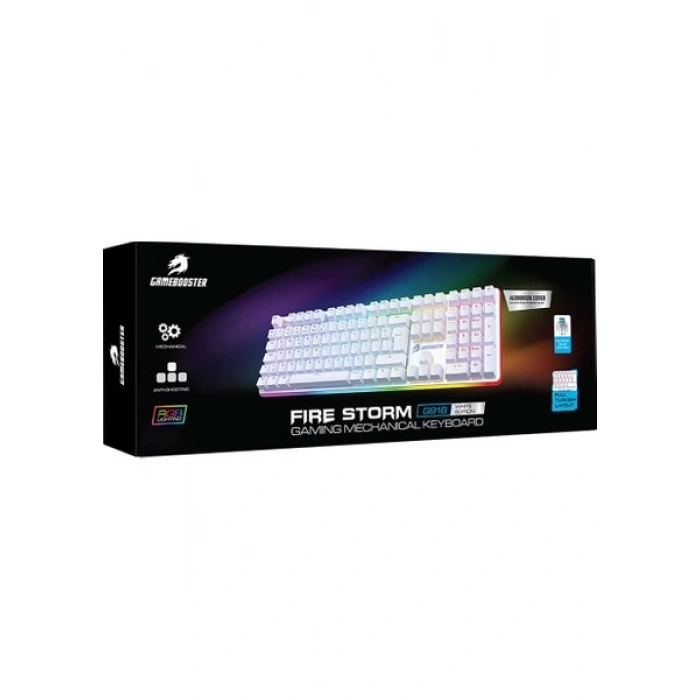 Gamebooster G918 Fire Storm RGB Blue Switch Beyaz Mekanik Gaming Klavye
