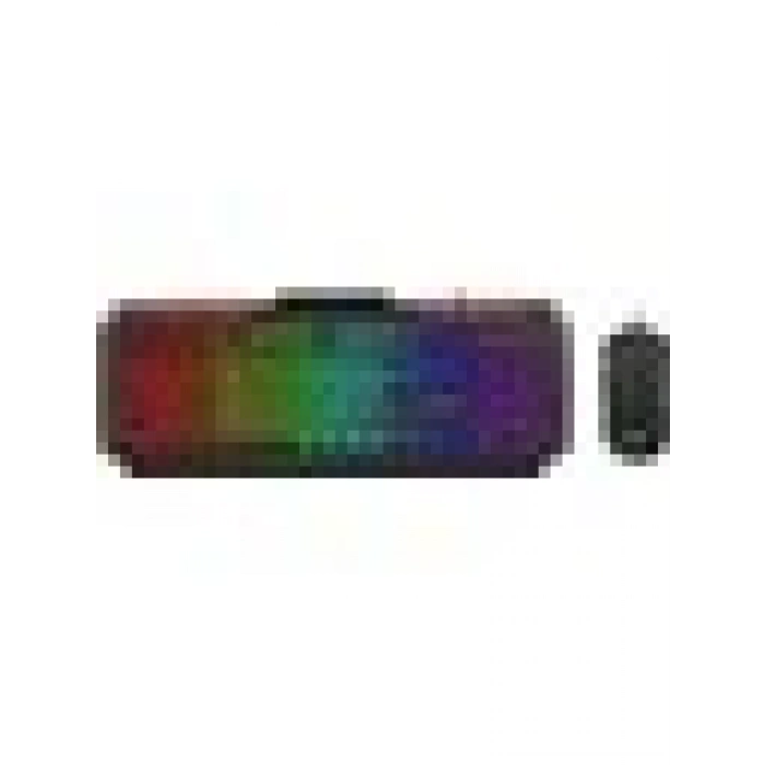 Gamebooster Knight KM-11B Rainbow Aydınlatmalı Kablolu Oyuncu Klavye & Rgb Mouse Set - Siyah