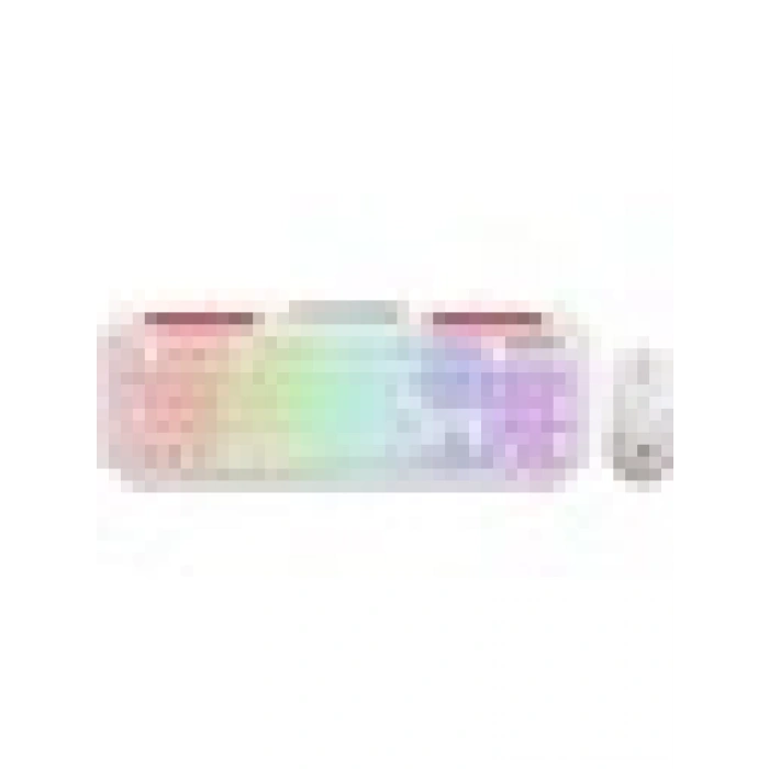 Gamebooster Knight KM-11W Rainbow Aydınlatmalı Kablolu Oyuncu Klavye & Rgb Mouse Set - Beyaz