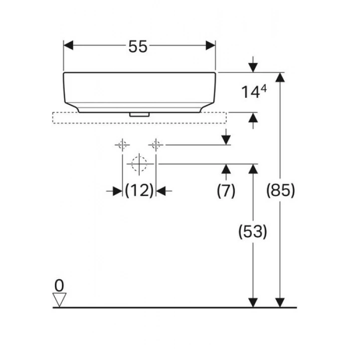 Geberit Variform Dikdörtgen Çanak Lavabo - 500.779.01.2