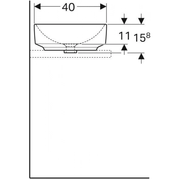 Geberit Variform Dikdörtgen Çanak Lavabo - 500.779.01.2
