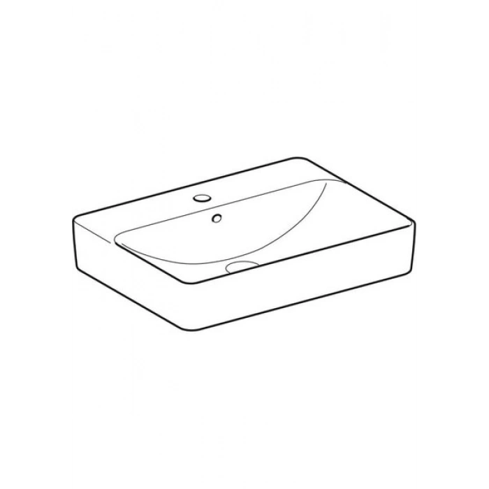 Geberit Variform Dikdörtgen Lavabo, Batarya Banklı - 500.780.01.2