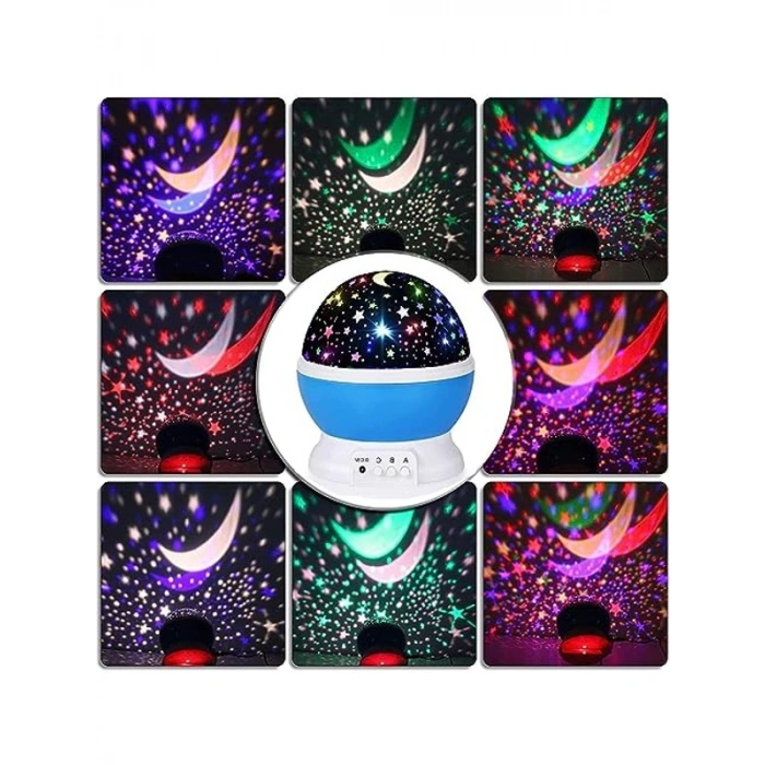 Gece Lambası, Yıldızlı Projeksiyon, Dekoratif Tasarım
