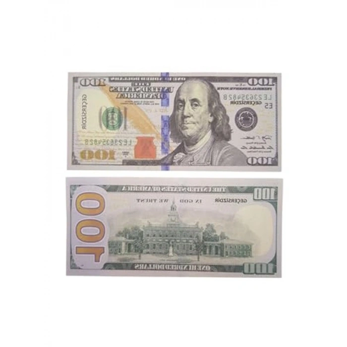 Geçersiz Şaka Düğün Parası Sahte Para 100 Adet Oyun Parası 100 Dolar PP191004