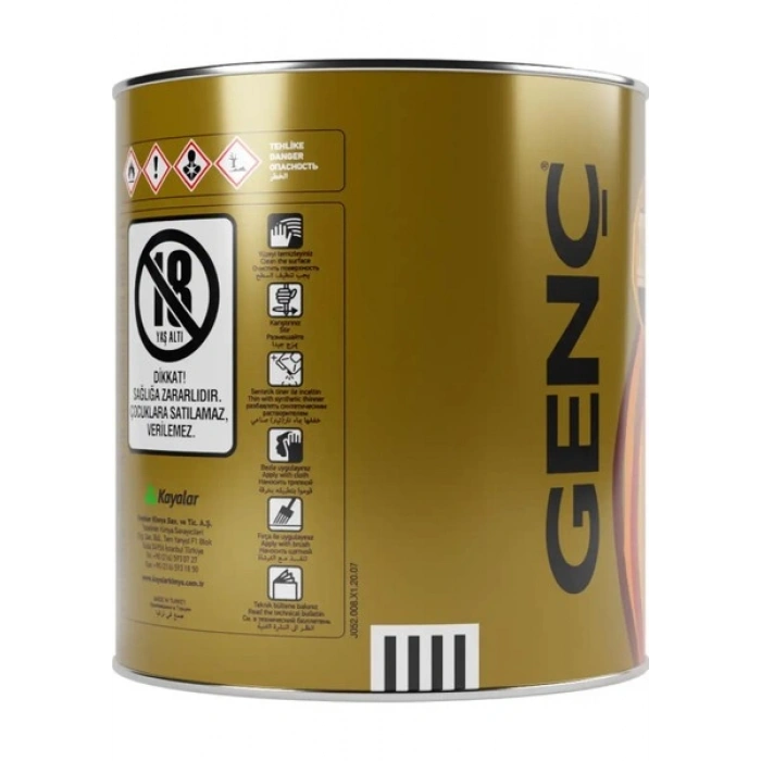 Genç Renkli Şeffaf Ahşap Astar 3647 Meşe 2.5 l