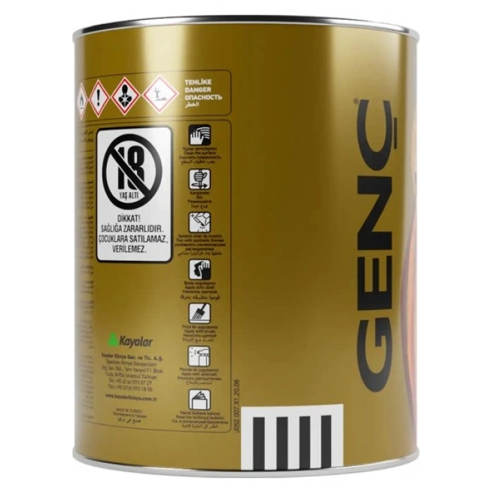 Genç Renkli Şeffaf Ahşap Astar 9501 Siyah 0.75 l