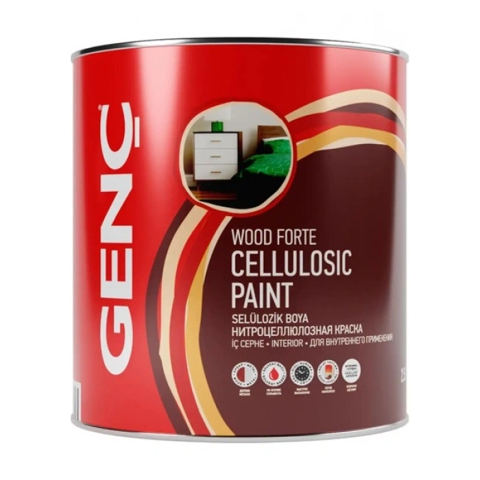 Genç Selülozik Parlak Ahşap Boyası 2185 Krom Sarı 2.5 l