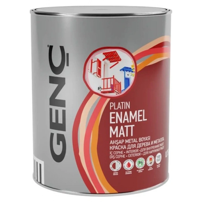 Genç Sentetik Ahşap Metal Boyası Siyah 0.75 l