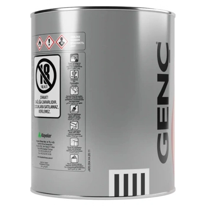 Genç Sentetik Ahşap Metal Boyası Siyah 0.75 l
