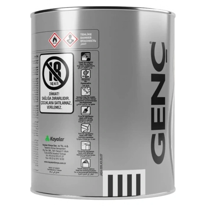 Genç Sentetik Antipas Boya 7103 Gri 0.75 l