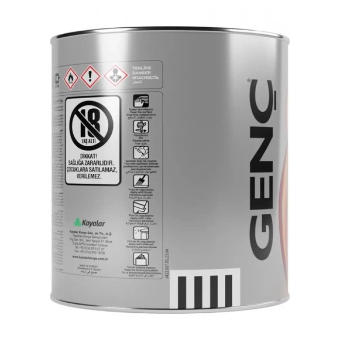 Genç Sentetik Parlak Ahşap Metal Boyası 3911 Vişne 2.5 l