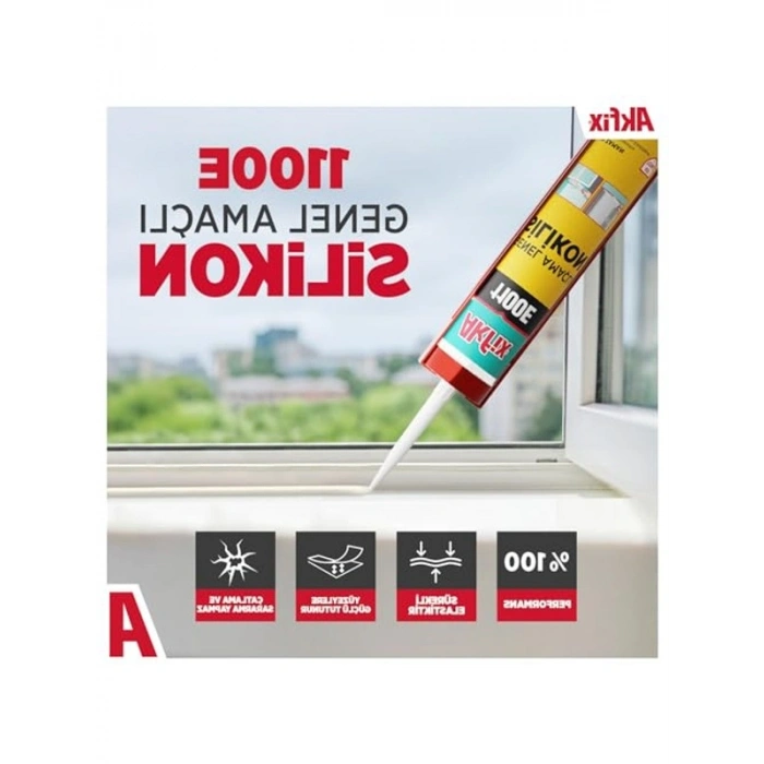 Genel Amaçlı Siyah Silikon, 280 gr, Çok Amaçlı Kullanım İçin