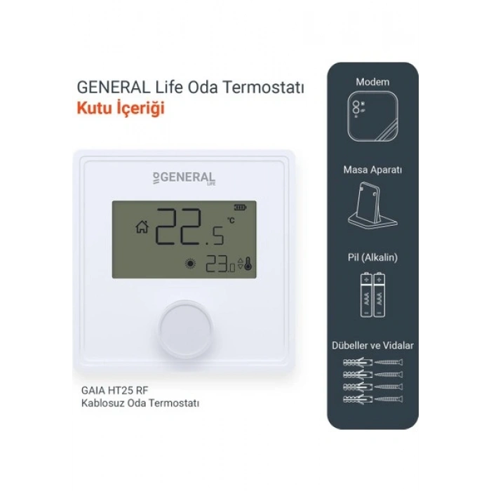 General GAIA HT25 Rf Kablosuz Oda Termostatı
