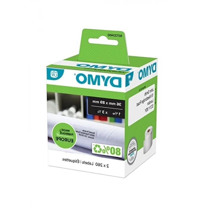 Geniş Adres Etiketi, 89x36 mm, 520 Etiket/Paket