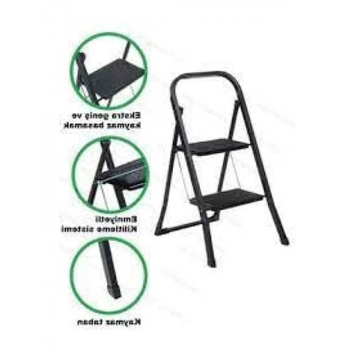 Geniş Basamaklı Siyah Merdiven, 2 Basamaklı Yeni Nesil Slim