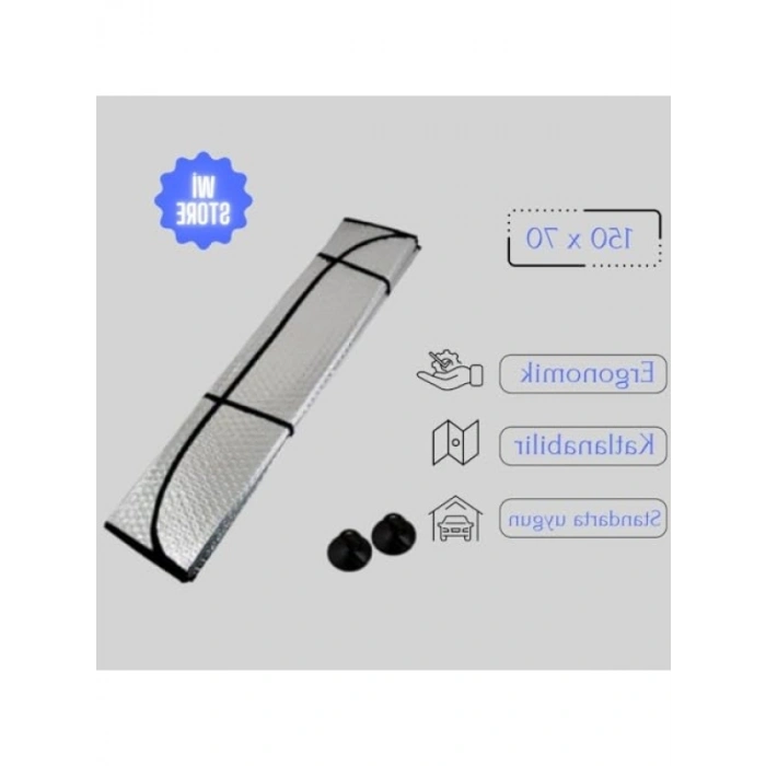Geniş Boy Katlanabilir Araç Ön Cam Güneşlik - UV Koruyucu
