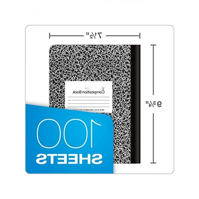 Geniş Çizgili Kağıt, 24 x 19 cm, 6 Adet Not Defteri