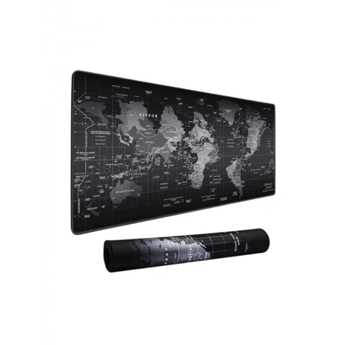Geniş Dünya Haritası Desenli Kaymaz Mouse Pad