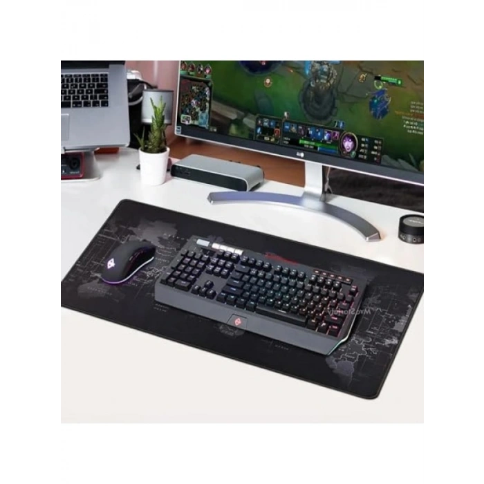 Geniş Dünya Haritası Desenli Kaymaz Mouse Pad