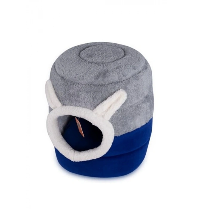 Geniş İç Hacimli Kedi Evi, Gri Mavi