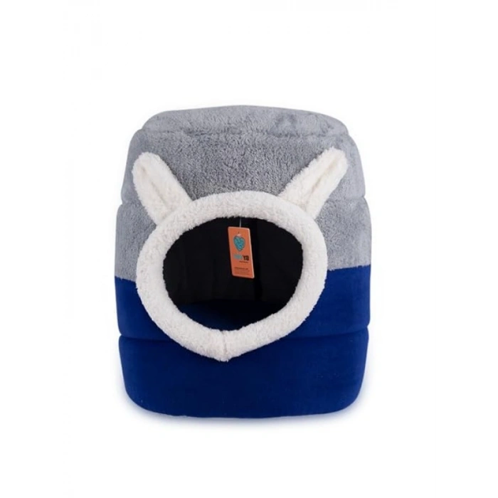 Geniş İç Hacimli Kedi Evi, Gri Mavi