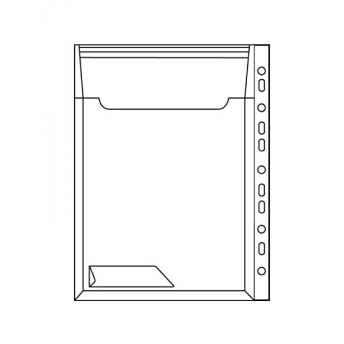 Genişleyebilen 3’lü A4 Dosya - Mavi Şeffaf