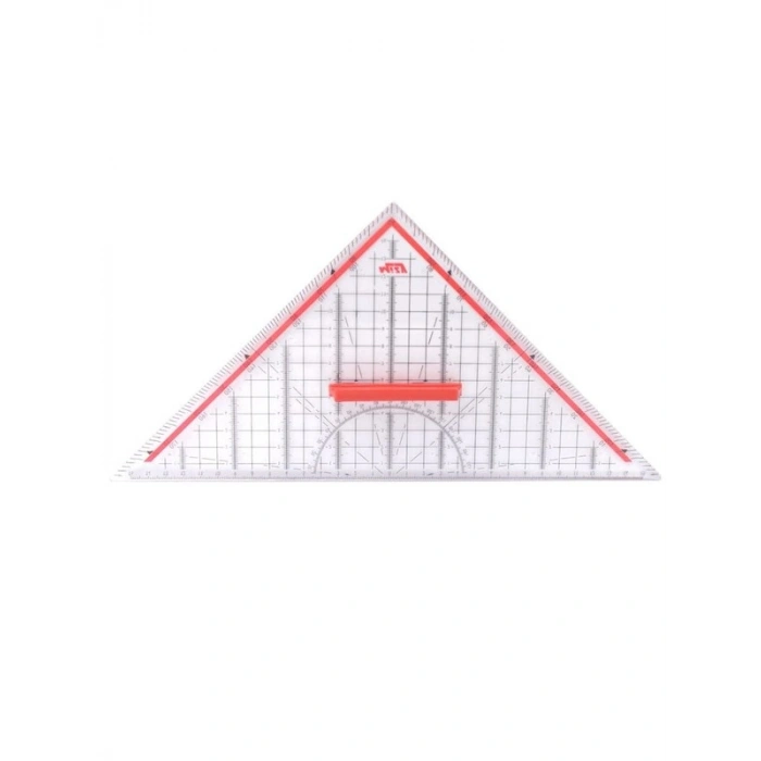 Geometrik Üçgen Cetvel, 500 mm Ölçüyle Hassas Ölçümler İçin
