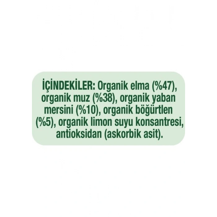 Gerber Organik Elma Muz Yabanmersini ve Böğürtlen Püresi 90 gr