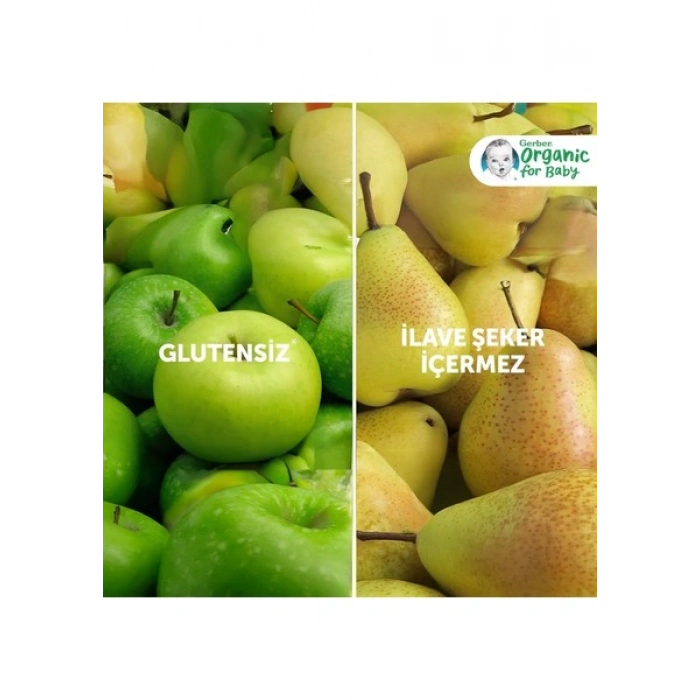 Gerber Organik Yulaflı Elma ve Yaban Mersini Püresi 110 gr
