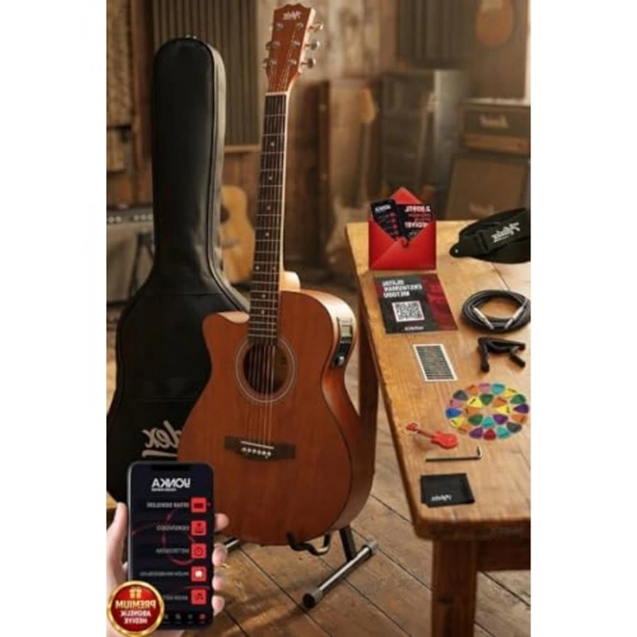 Gerçek Ağaç Elektro Akustik Gitar, 4/4 Model