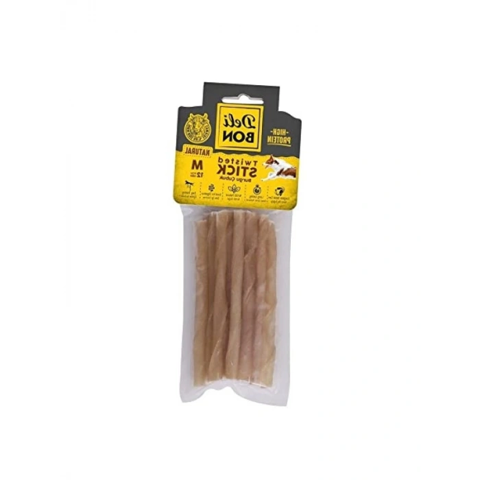 Gerçek Deri Kalın Burgu Çubuk, 12 Adet, Doğal