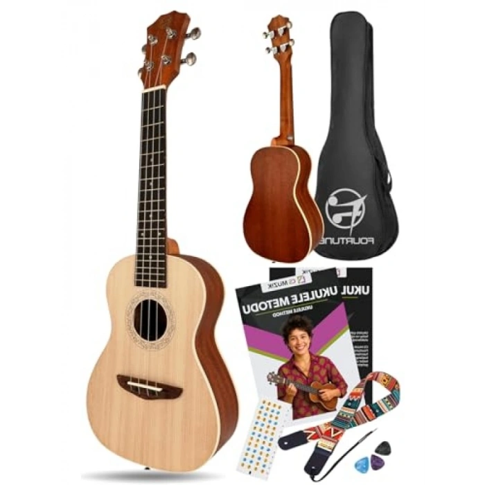 Gerçek Maun Ağaçlı 23 İnç Konser Ukulele