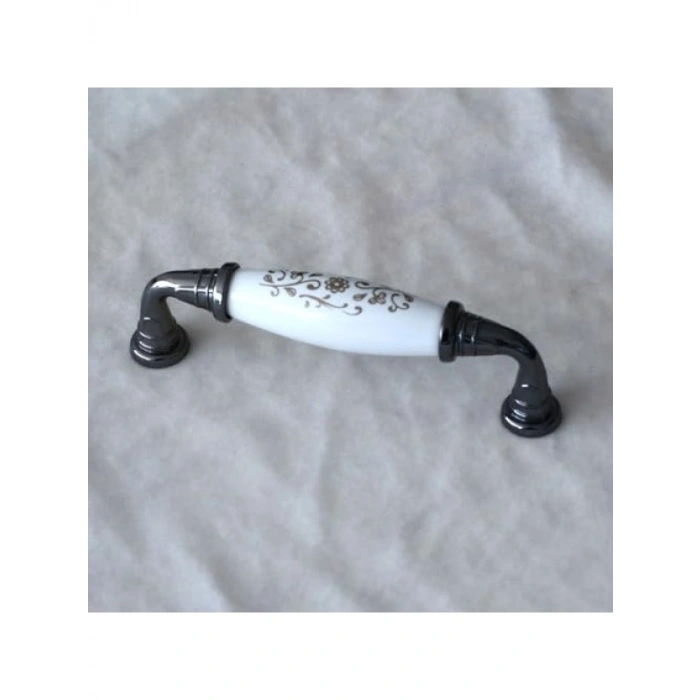 Gerçek Porselen Beyaz Füme Mutfak Kulp