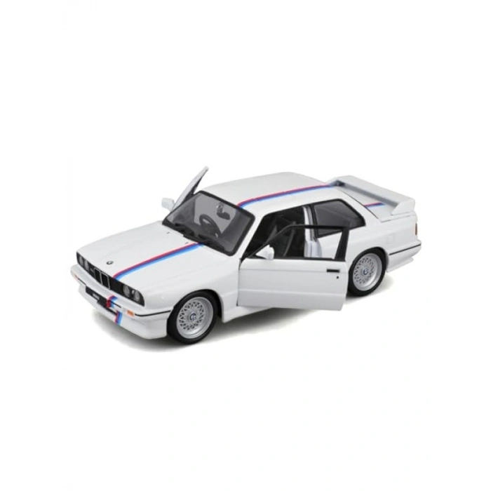 Gerçekçi 1:24 Ölçekli Koleksiyonluk Araç Modeli - Beyaz BMW M3 (E30)