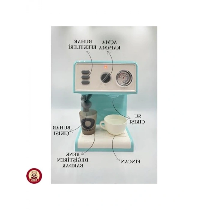 Gerçekçi Kahve Makinesi Oyun Seti, Işıklı ve Sesli Eğlenceli Deneyim