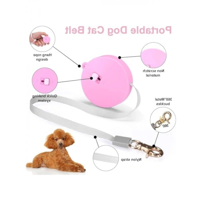 Geri Çekilebilir 2m Köpek Tasma - Küçük Irklar için