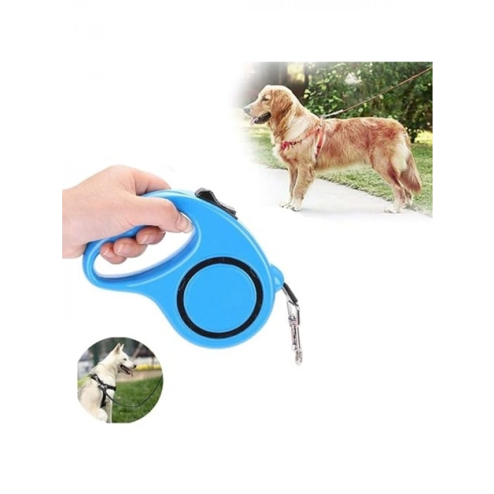 Geri Çekilebilir Makaralı Köpek Tasması – 5 Metre Sarı