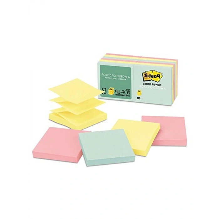 Geri Dönüştürülebilir Pop-up Notlar - 3x3 inç, 12 Ped