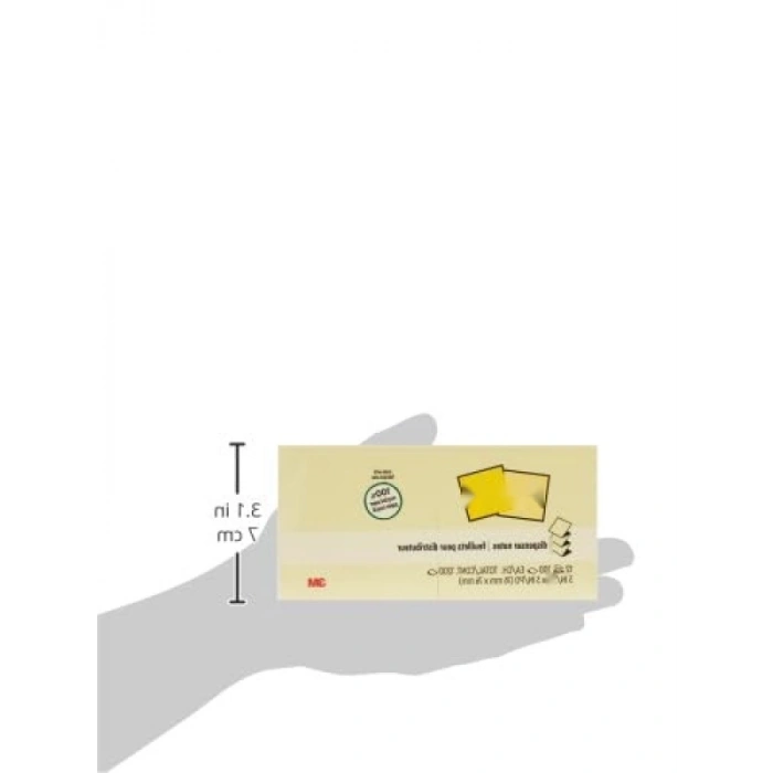 Geri Dönüşümlü Kanarya Sarısı Not Kağıtları, 12 Paket
