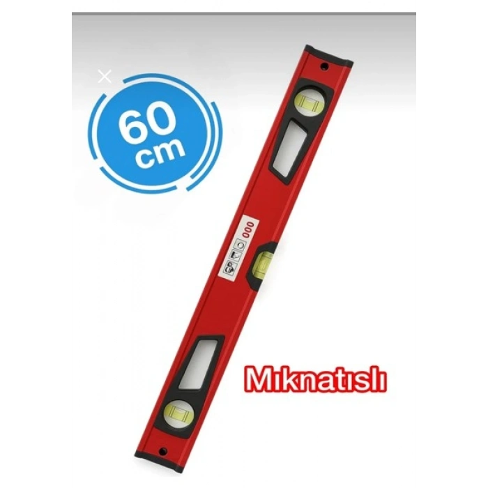 Gfb Profesyonel Kırmızı Su Terazisi Mıknatıslı 60 cm