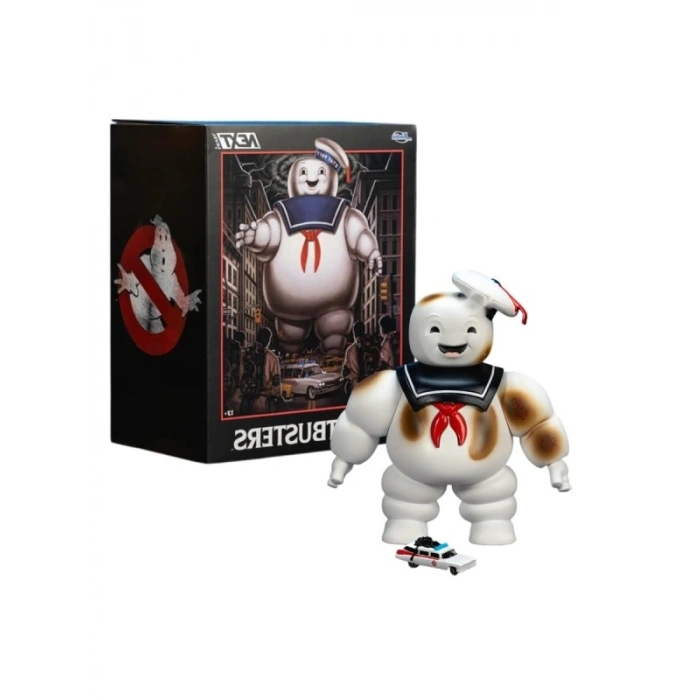Ghostbusters Temalı Stay Puft Marshmallow Man Figürü - 15 cm, Ecto-1 Araç ile