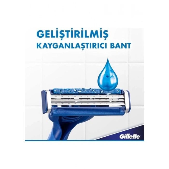 Gillette Blue3 Comfort Kullan At Tıraş Bıçağı 12 Adet 9+3 Hassas Cilt Dostu Ergonomik Tasarım
