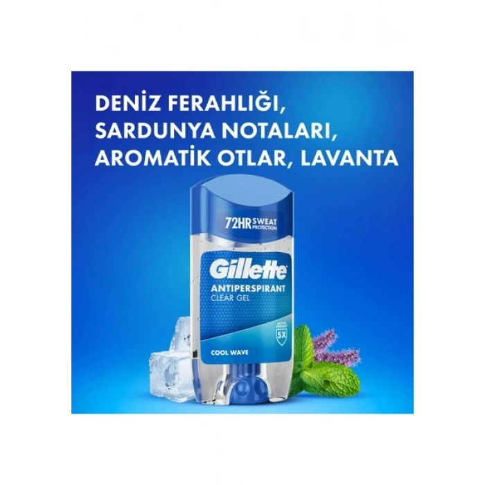 Gillette Clear Jel Cool Wave Antiperspirant Deodorant 70 ml