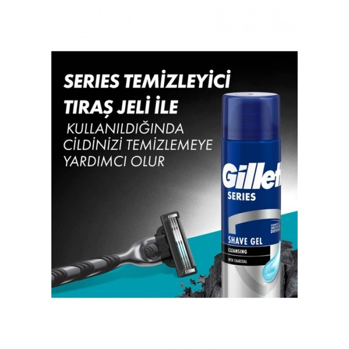 Gillette Mach 3makine 2 Yedekli + Series Tıraş Jeli 200 ml