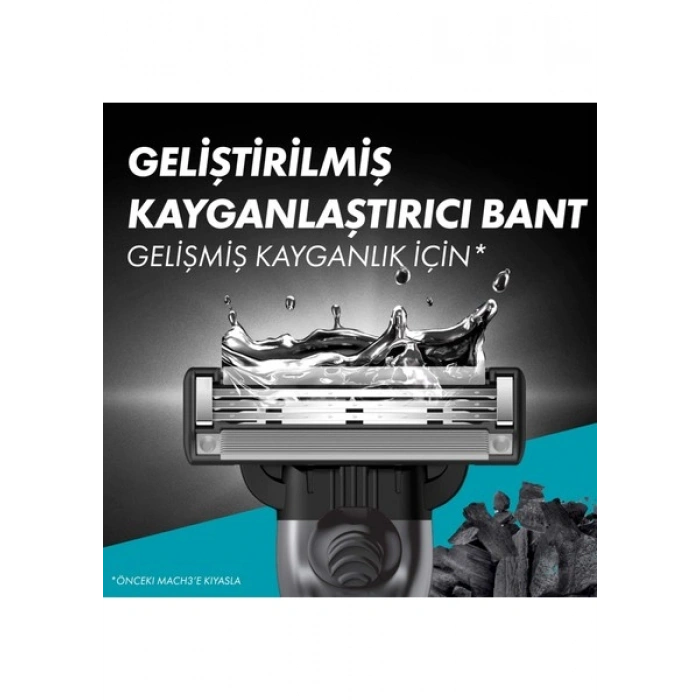 Gillette Mach3 Charcoal 2Up + Charcoal Series Jel 200ML + Çanta