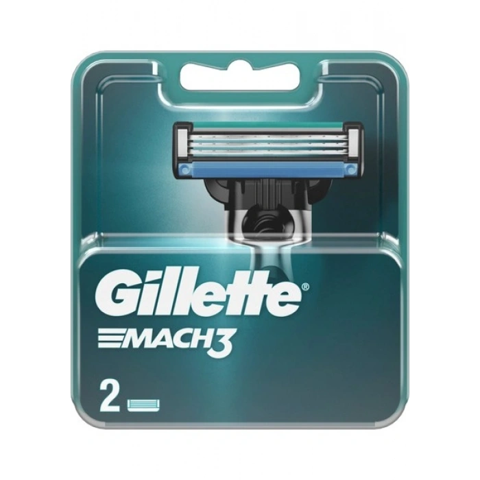 Gillette Mach3 Erkek Yedek Tıraş Bıçağı 2li – Dayanıklı Çelik Bıçaklar, Hassas ve Konforlu Tıraş Deneyimi